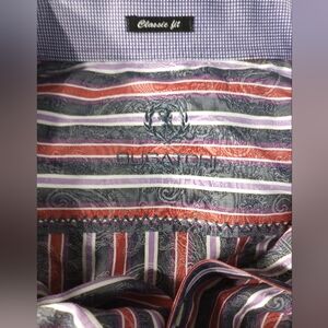 XL EUC Bugatchi Red Lilac Rust Paisley Gray Stripes Luxury Old Money Rich Mens